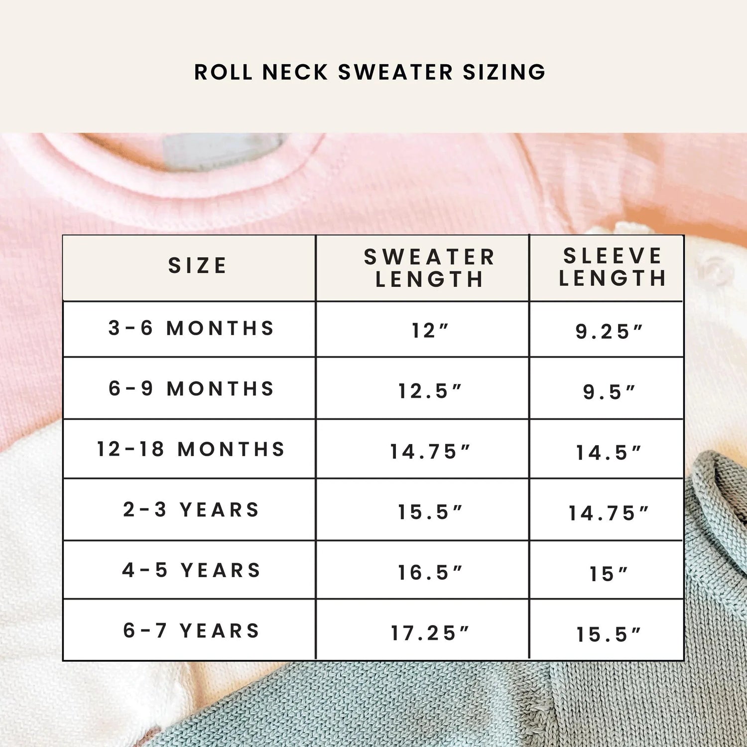 Roll Neck Sweater for Baby and Toddler