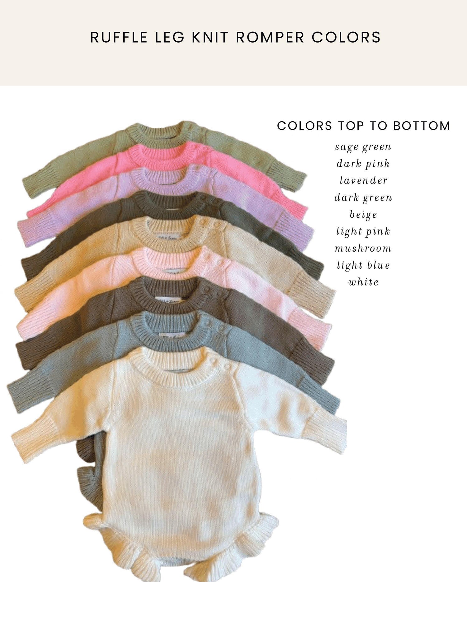 Ruffle Romper Long Sleeve for Baby and Toddler