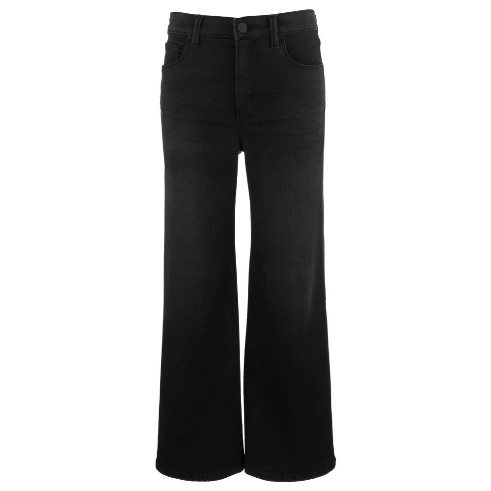 High Rise Fab Ab Wide Leg Denim Pants