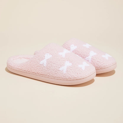 Little White Ribbons Pink Slippers for Her