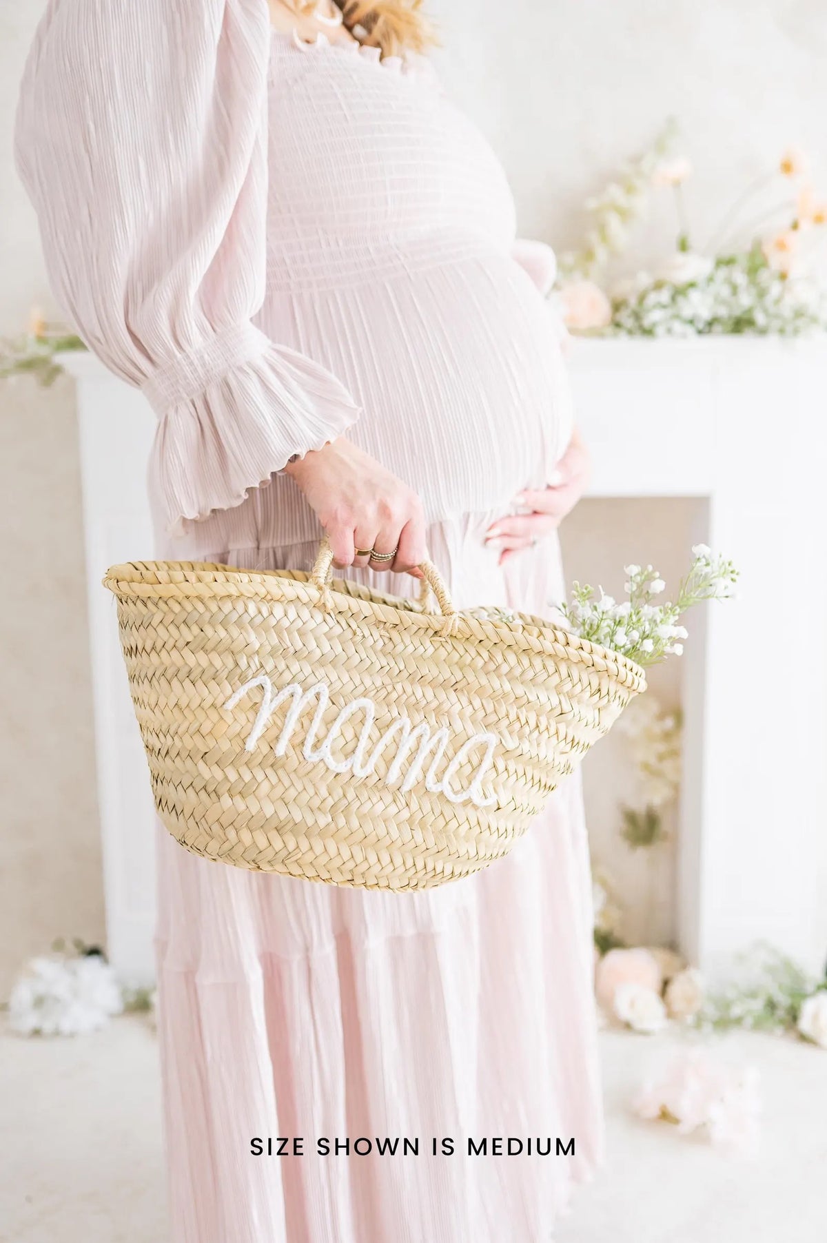 Personalized Mommy &amp; Me Straw Tote Bags