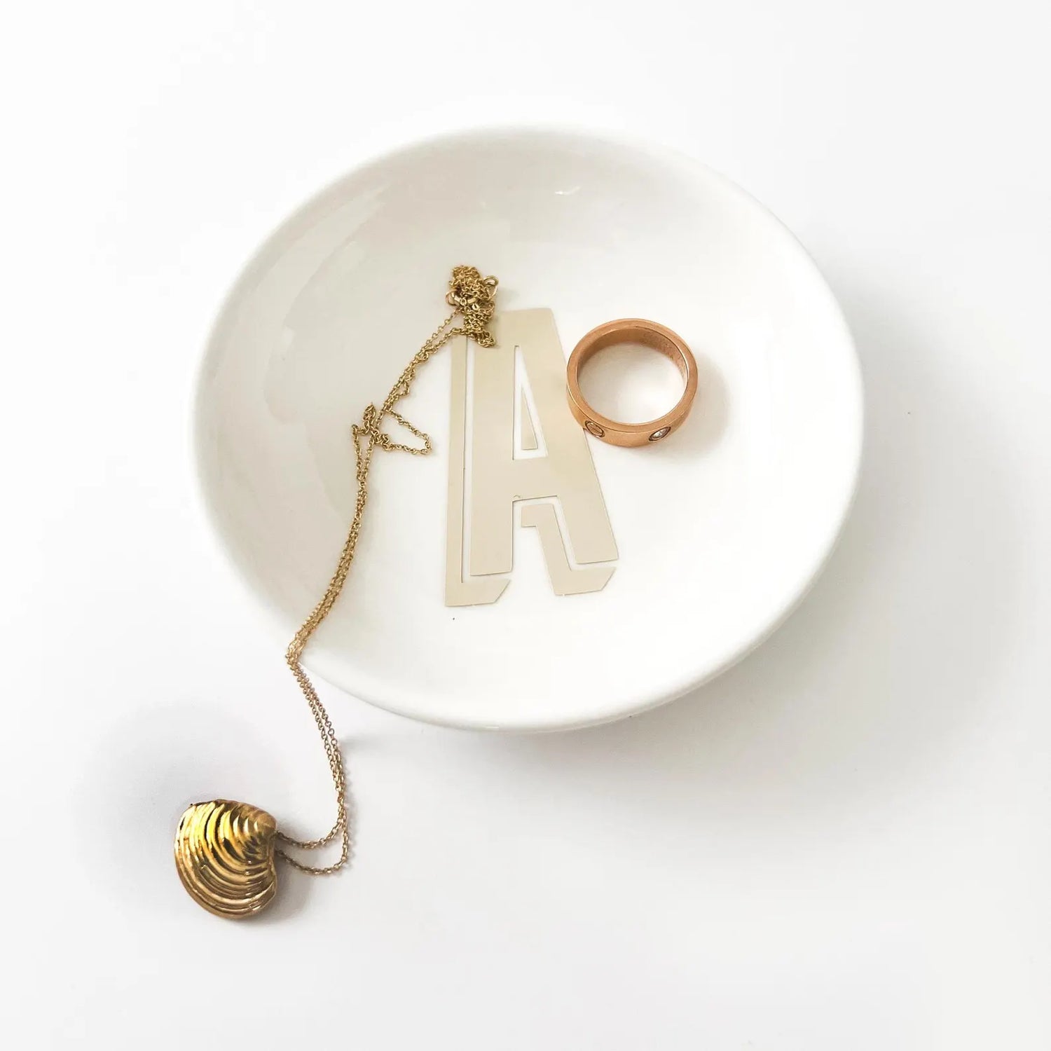 Trinket Dish Jewelry Holder with Monogram