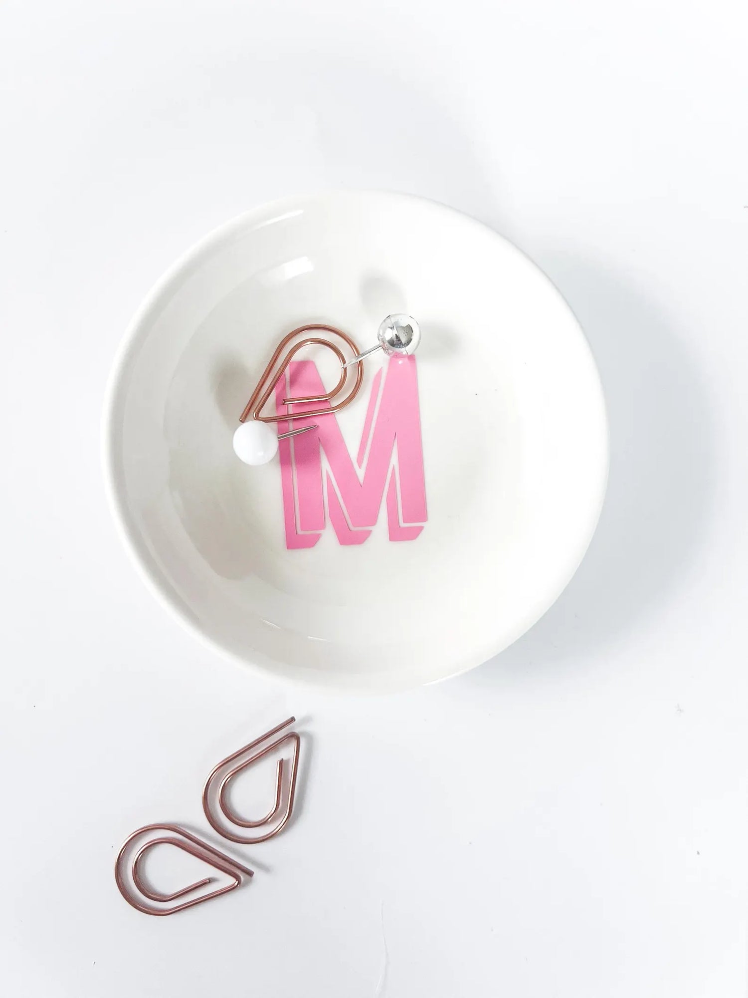 Trinket Dish Jewelry Holder with Monogram