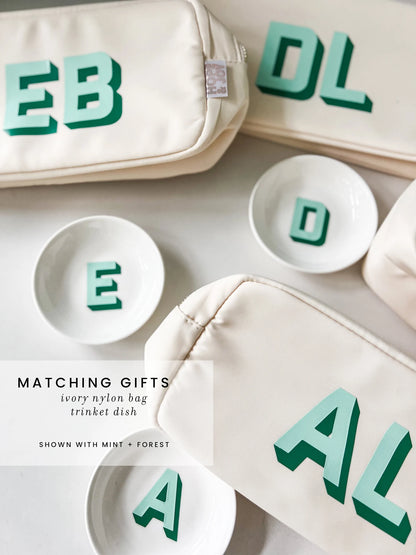 Trinket Dish Jewelry Holder with Monogram