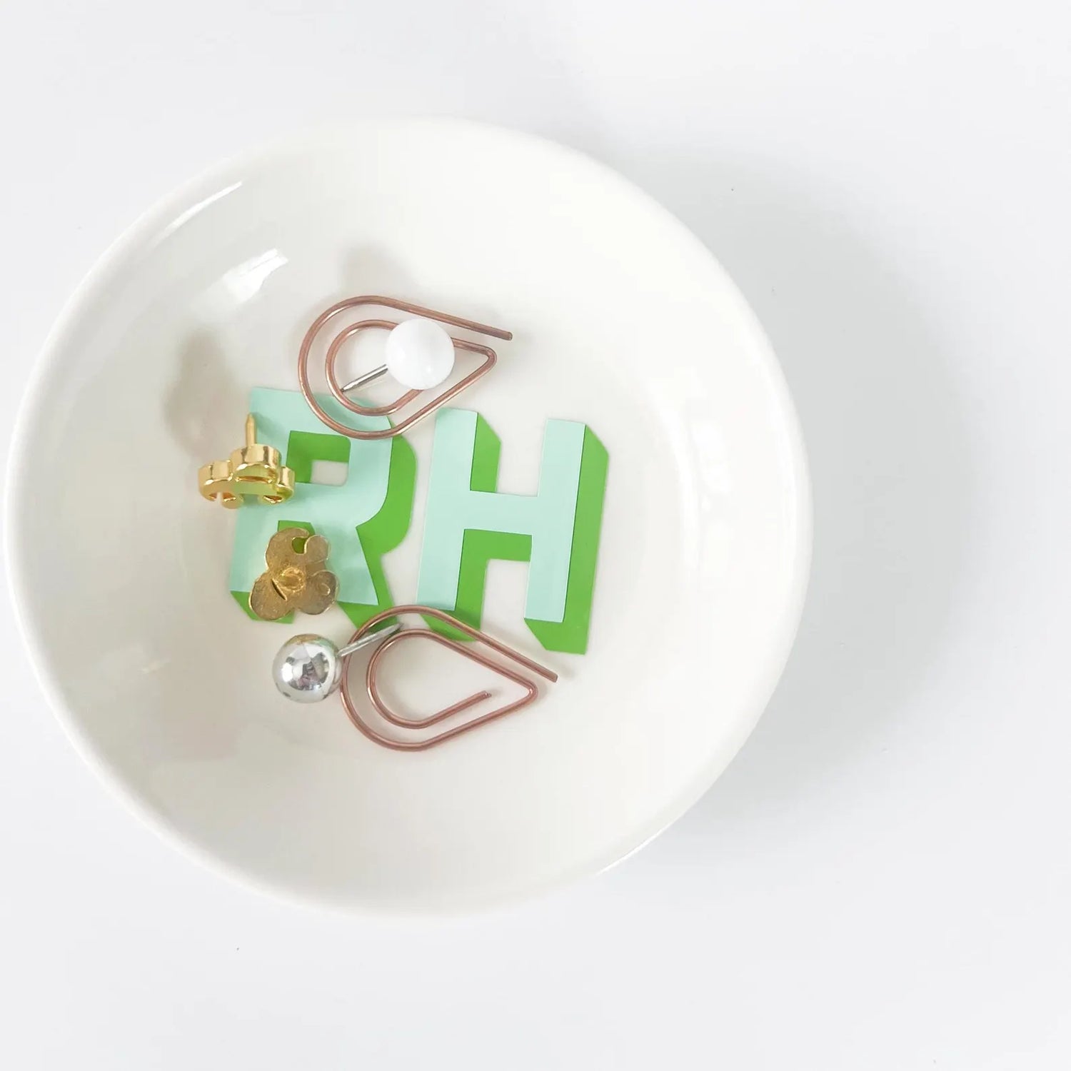 Trinket Dish Jewelry Holder with Monogram