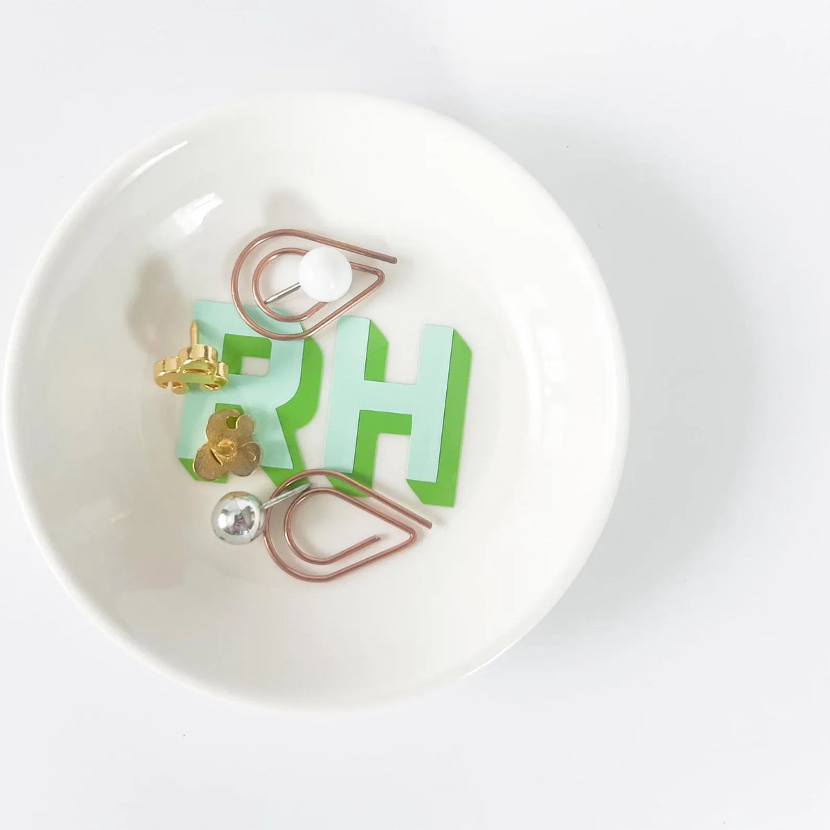 Trinket Dish Jewelry Holder with Monogram