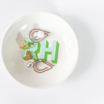 Trinket Dish Jewelry Holder with Monogram