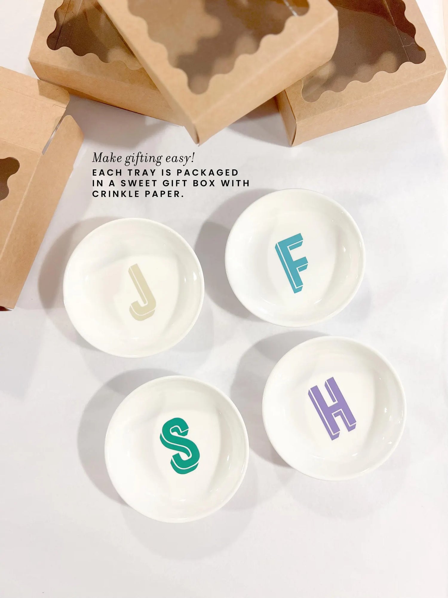 Trinket Dish Jewelry Holder with Monogram