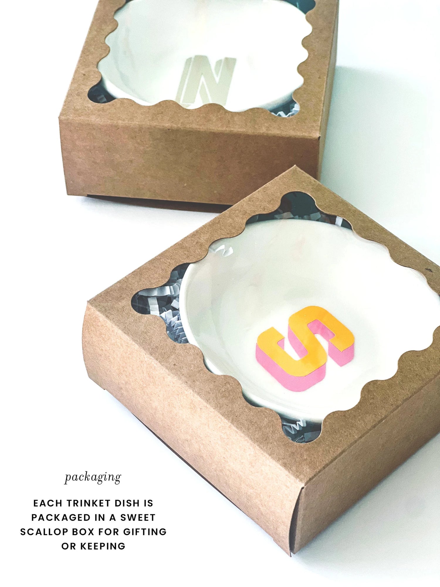Trinket Dish Jewelry Holder with Monogram