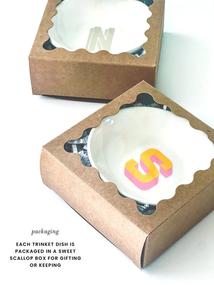 Trinket Dish Jewelry Holder with Monogram