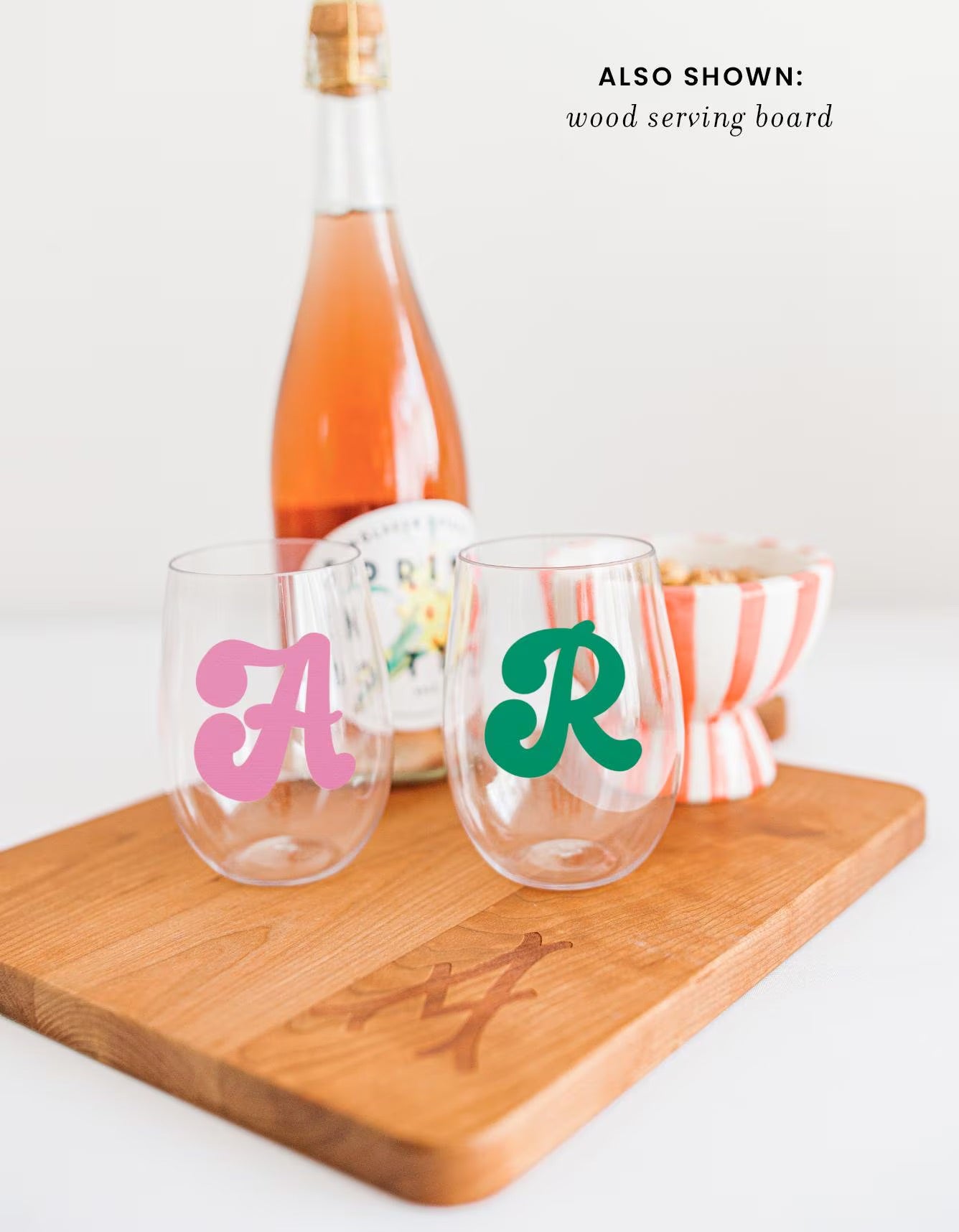 Personalized Stemless Wine Glass