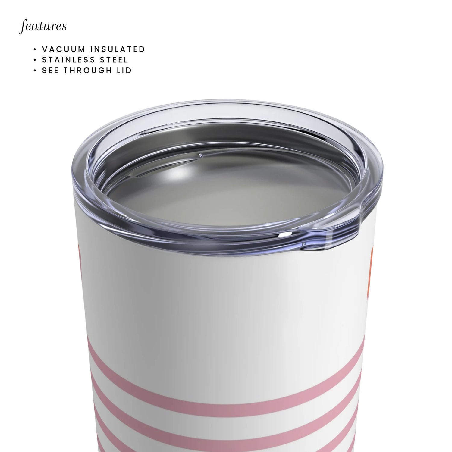 Striped Monogrammed Insulated Wine Tumbler