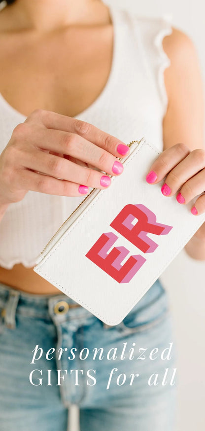Vegan Leather Monogram Wallet